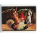 Magnet -  Tomte with Horses